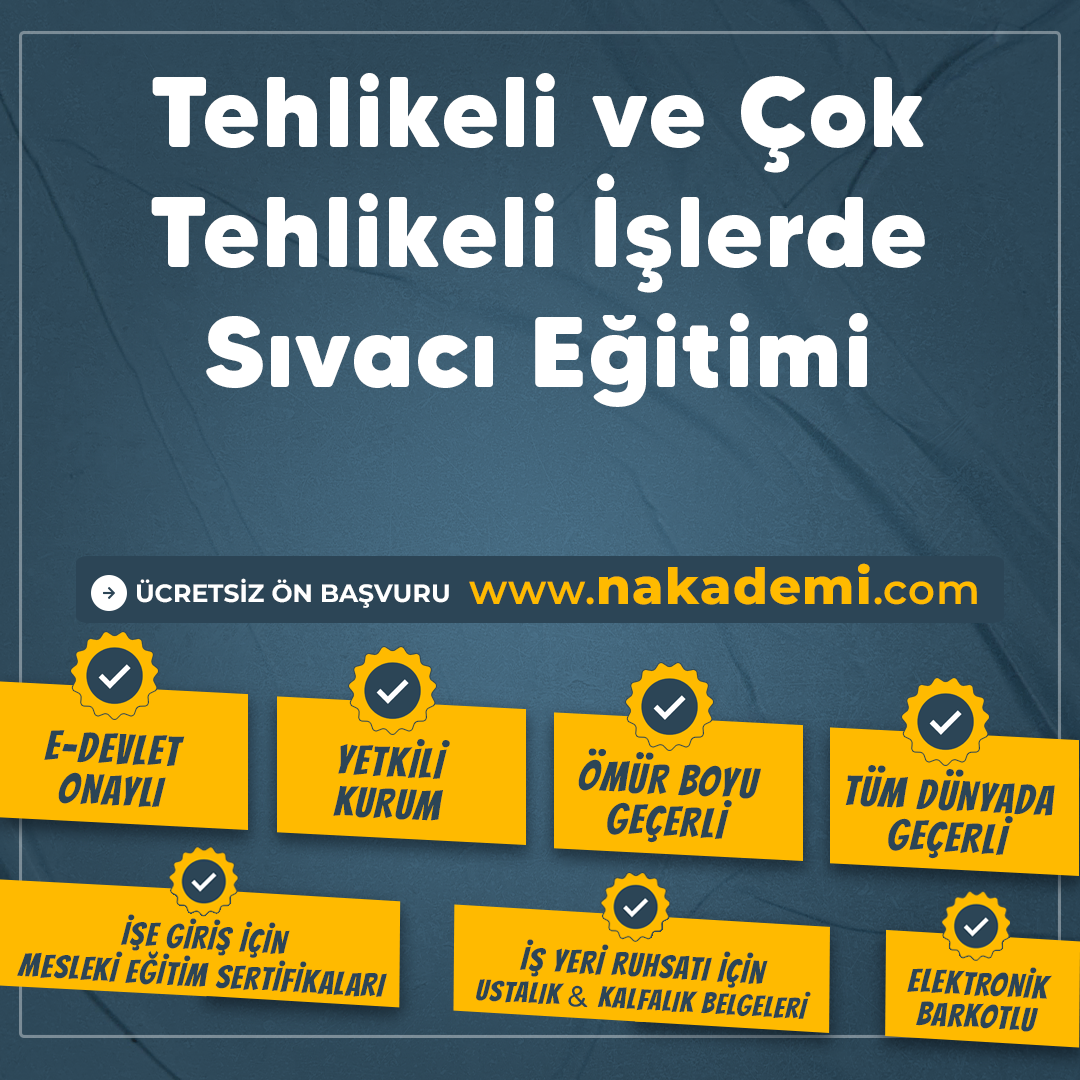 Tehlikeli ve Çok Tehlikeli İşlerde Sıvacı Eğitimi