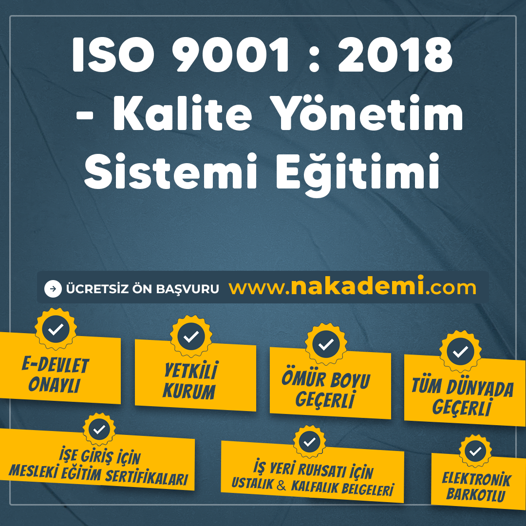 ISO 90012018 - Kalite Yönetim Sistemi Eğitimi
