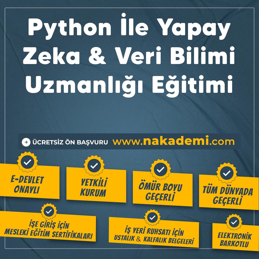 Python İle Yapay Zeka & Veri Bilimi Uzmanlığı Eğitimi