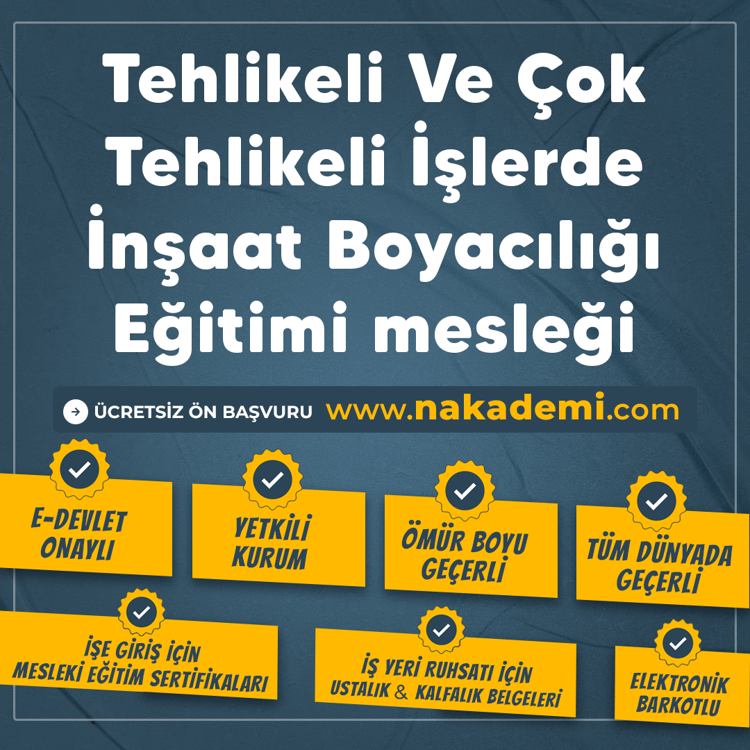Tehlikeli Ve Çok Tehlikeli İşlerde İnşaat Boyacılığı Eğitimi