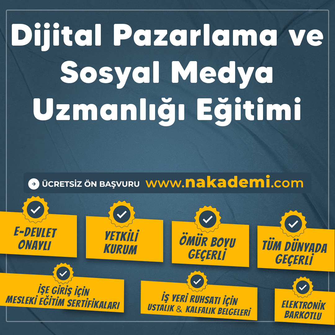 Dijital Pazarlama Ve Sosyal Medya Uzmanlığı Eğitimi