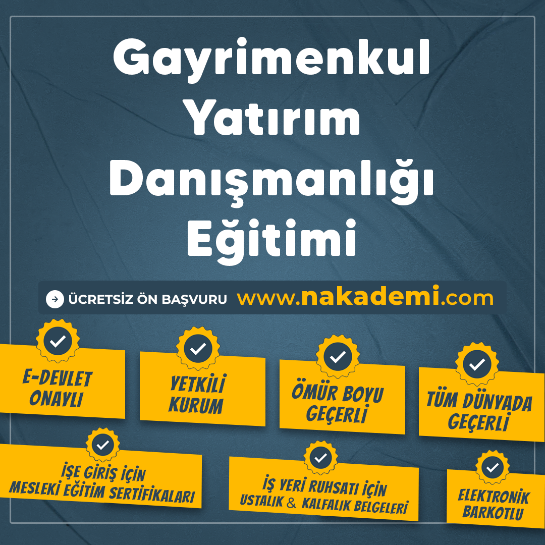 Gayrimenkul Yatırım Danışmanlığı Eğitimi
