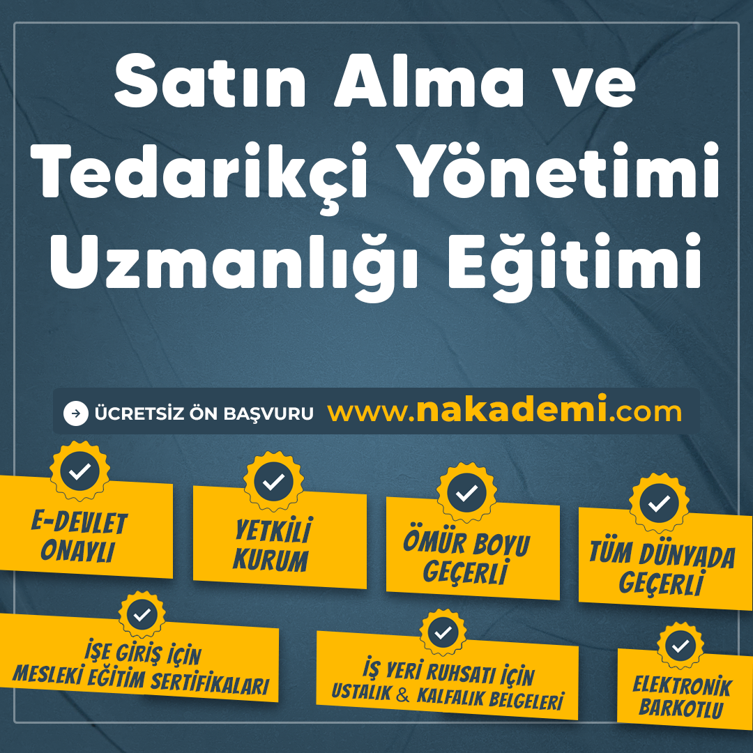 Satın Alma ve Tedarikçi Yönetimi Uzmanlığı Eğitimi