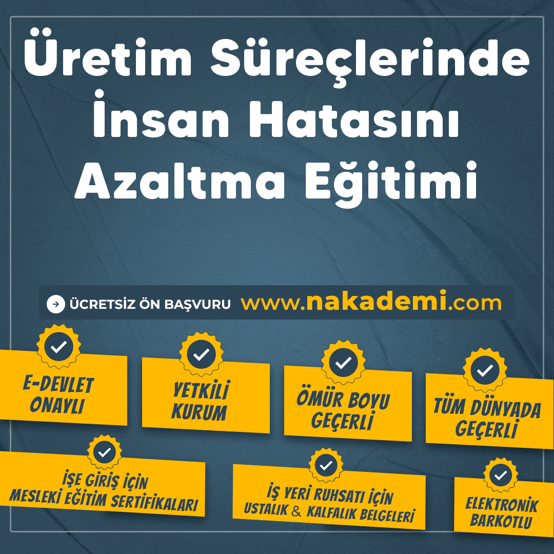 Üretim Süreçlerinde İnsan Hatasını Azaltma Eğitimi