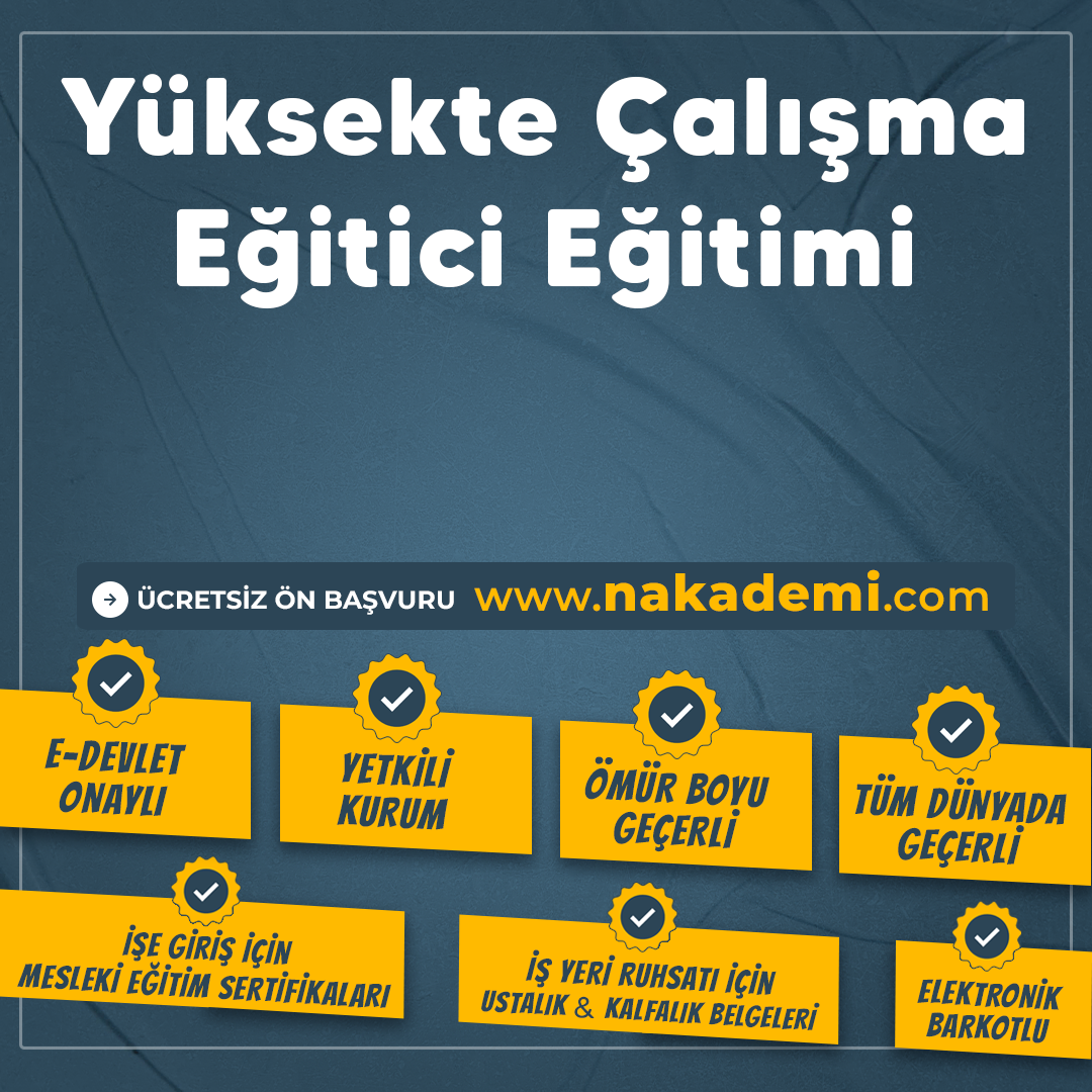 Yüksekte Çalışma Eğitici Eğitimi