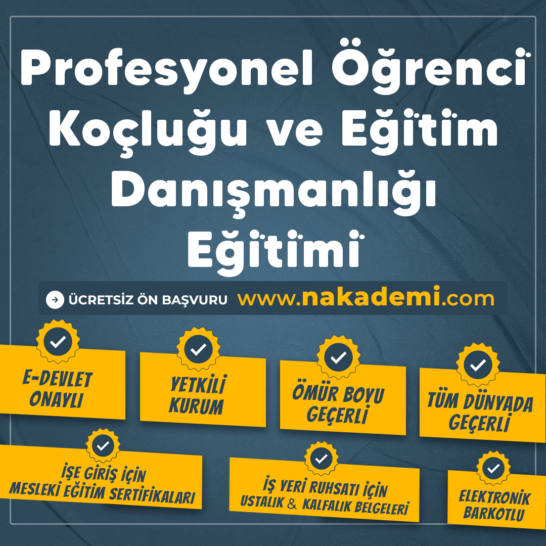 Profesyonel Öğrenci̇ Koçluğu ve Eği̇ti̇m Danışmanlığı Eği̇ti̇mi̇