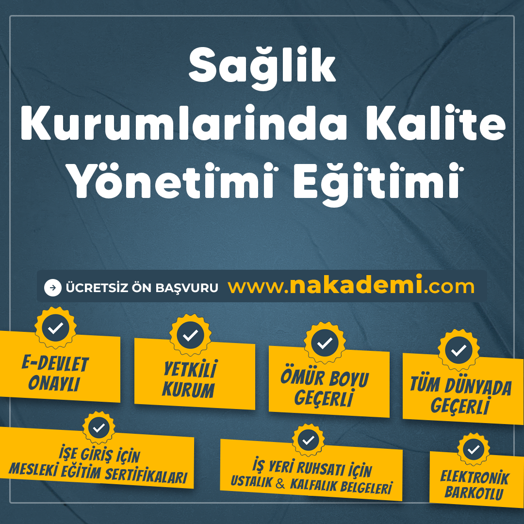 Sağlik Kurumlarinda Kali̇te Yöneti̇mi̇ Eği̇ti̇mi̇