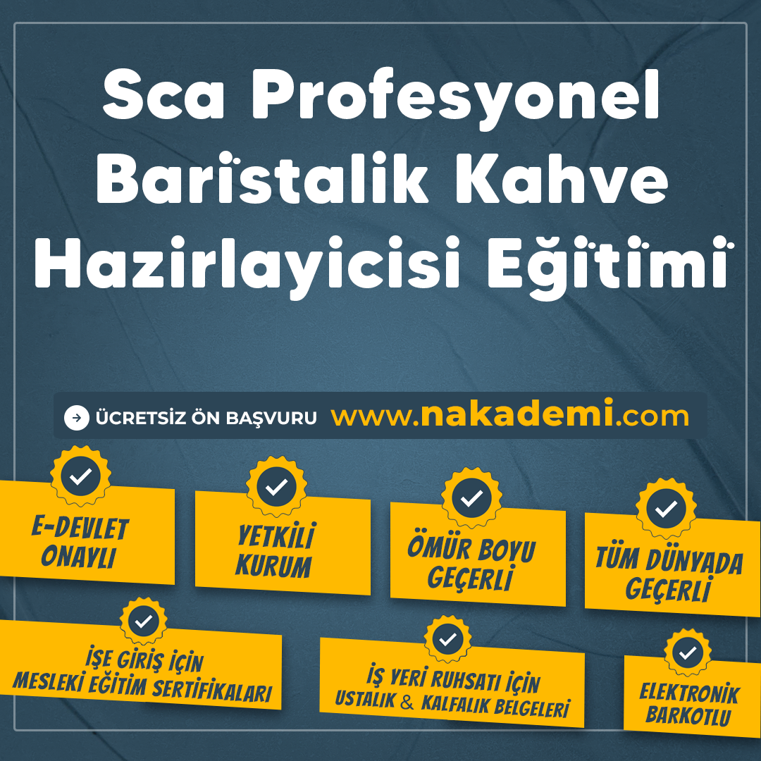 Sca Profesyonel Bari̇stalik Kahve Hazirlayicisi Eği̇ti̇mi̇