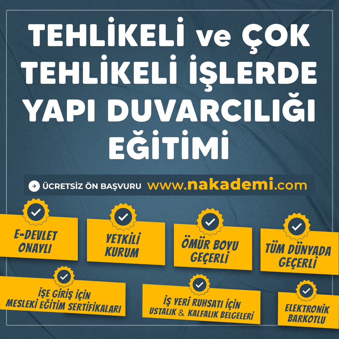 TEHLİKELİ ve ÇOK TEHLİKELİ İŞLERDE YAPI DUVARCILIĞI EĞİTİMİ
