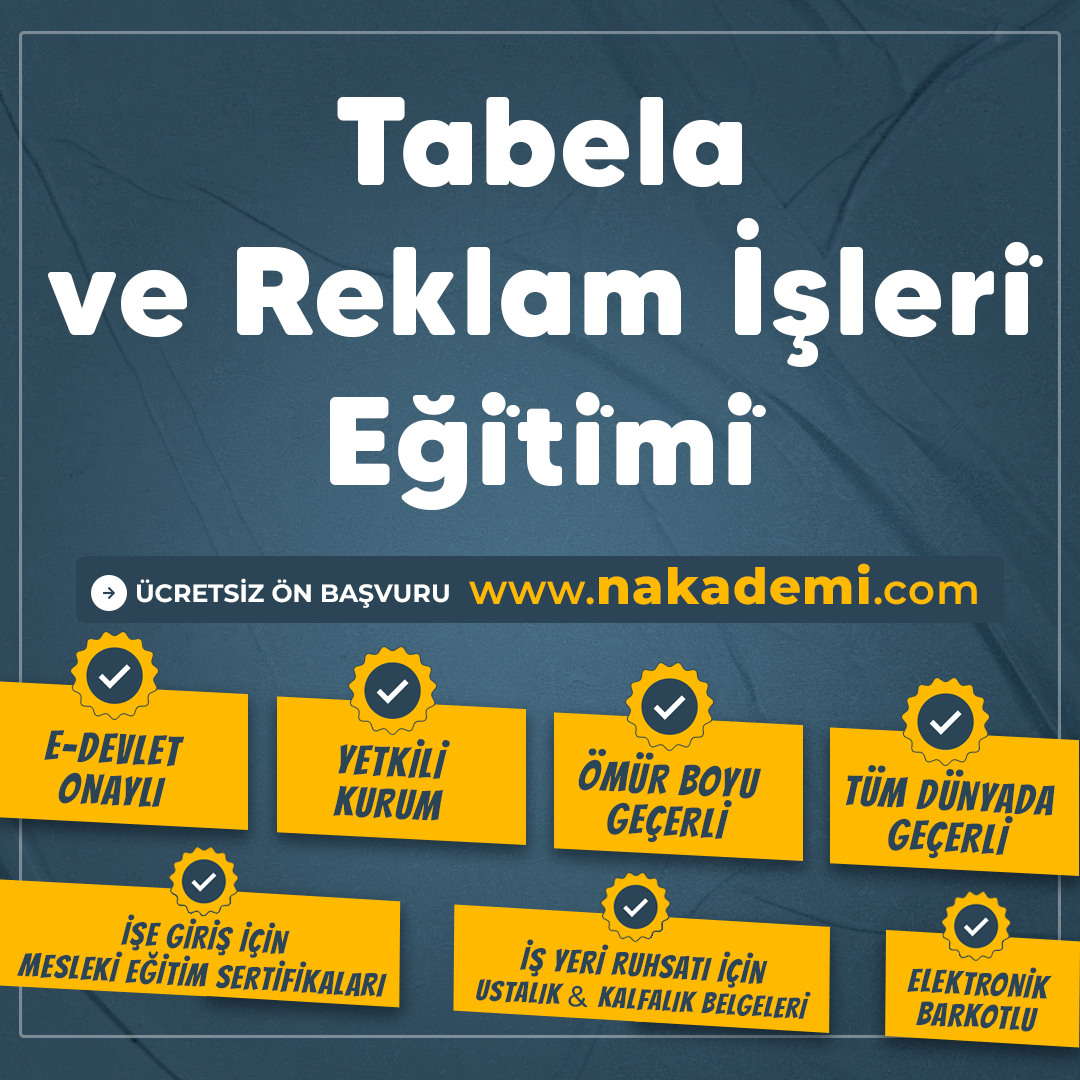Tabela ve Reklam İşleri̇ Eği̇ti̇mi̇