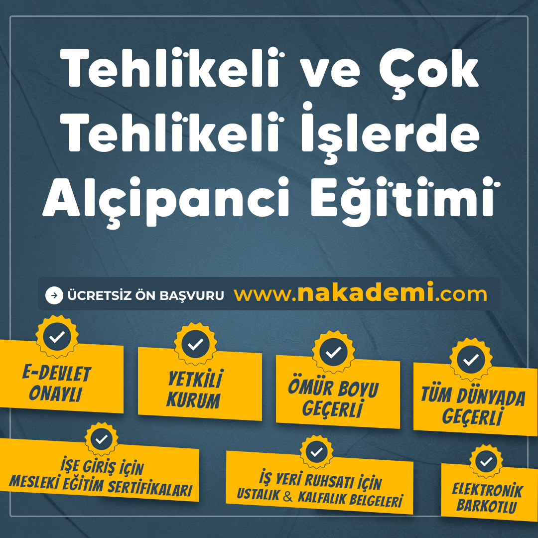 Tehli̇keli̇ ve Çok Tehli̇keli̇ İşlerde Alçipanci Eği̇ti̇mi̇