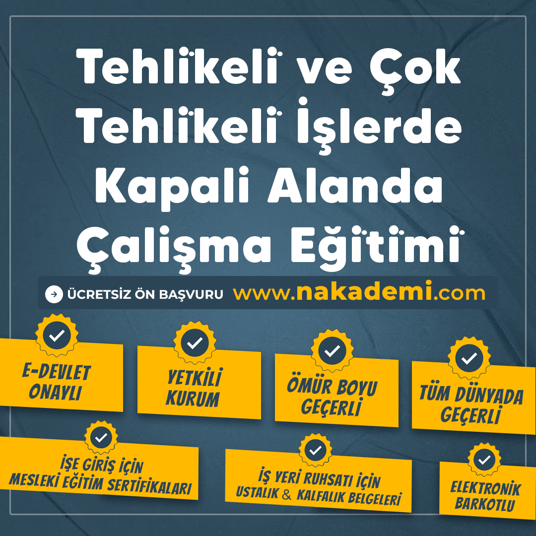 Tehli̇keli̇ ve Çok Tehli̇keli̇ İşlerde Kapali Alanda Çalişma Eği̇ti̇mi̇