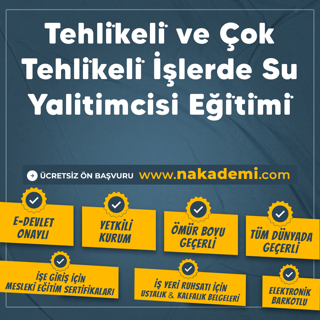 Tehli̇keli̇ ve Çok Tehli̇keli̇ İşlerde Su Yalitimcisi Eği̇ti̇mi̇