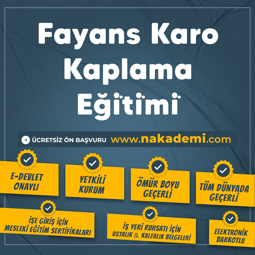 Fayans Karo Kaplama Eği̇ti̇mi̇