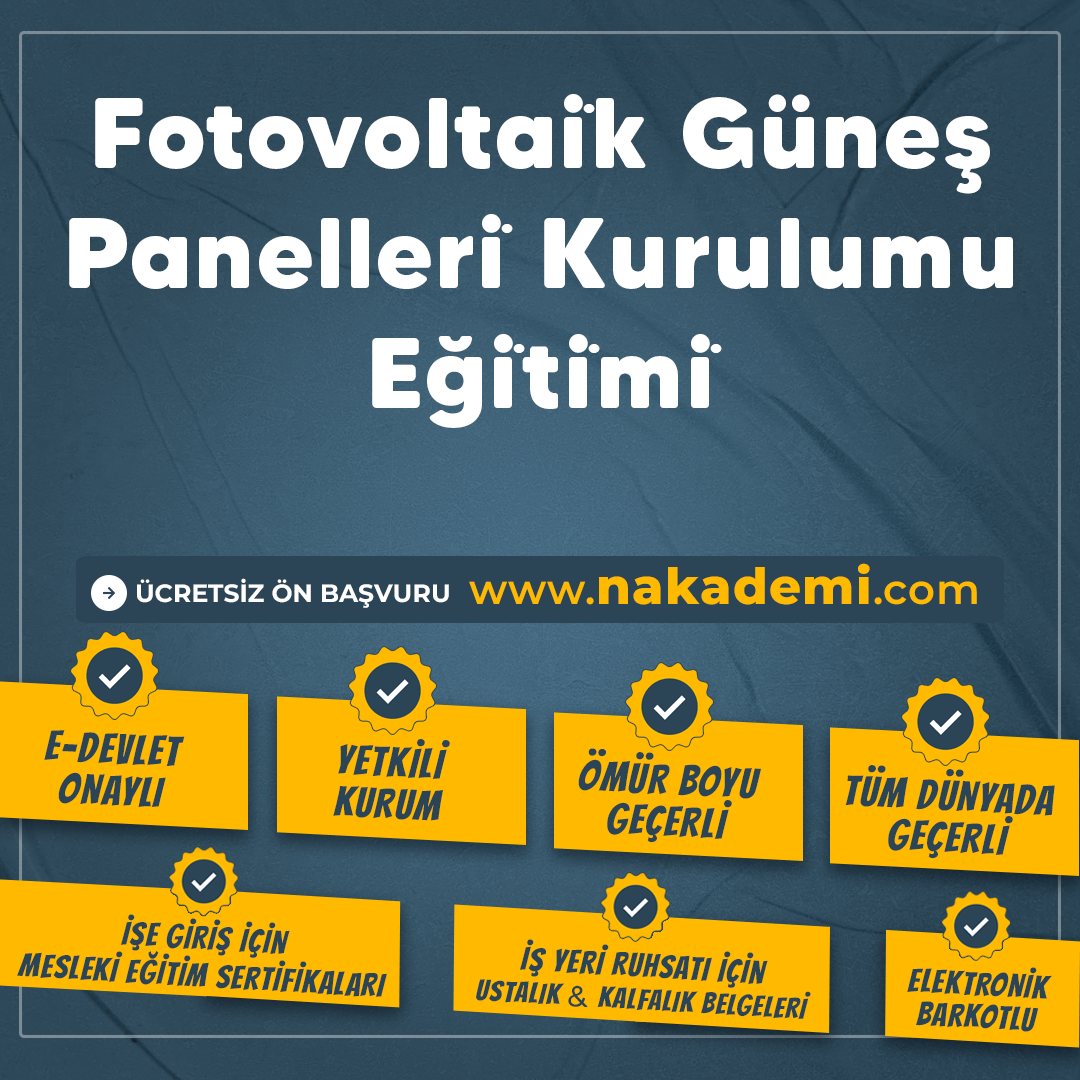 Fotovoltai̇k Güneş Panelleri̇ Kurulumu Eği̇ti̇mi̇