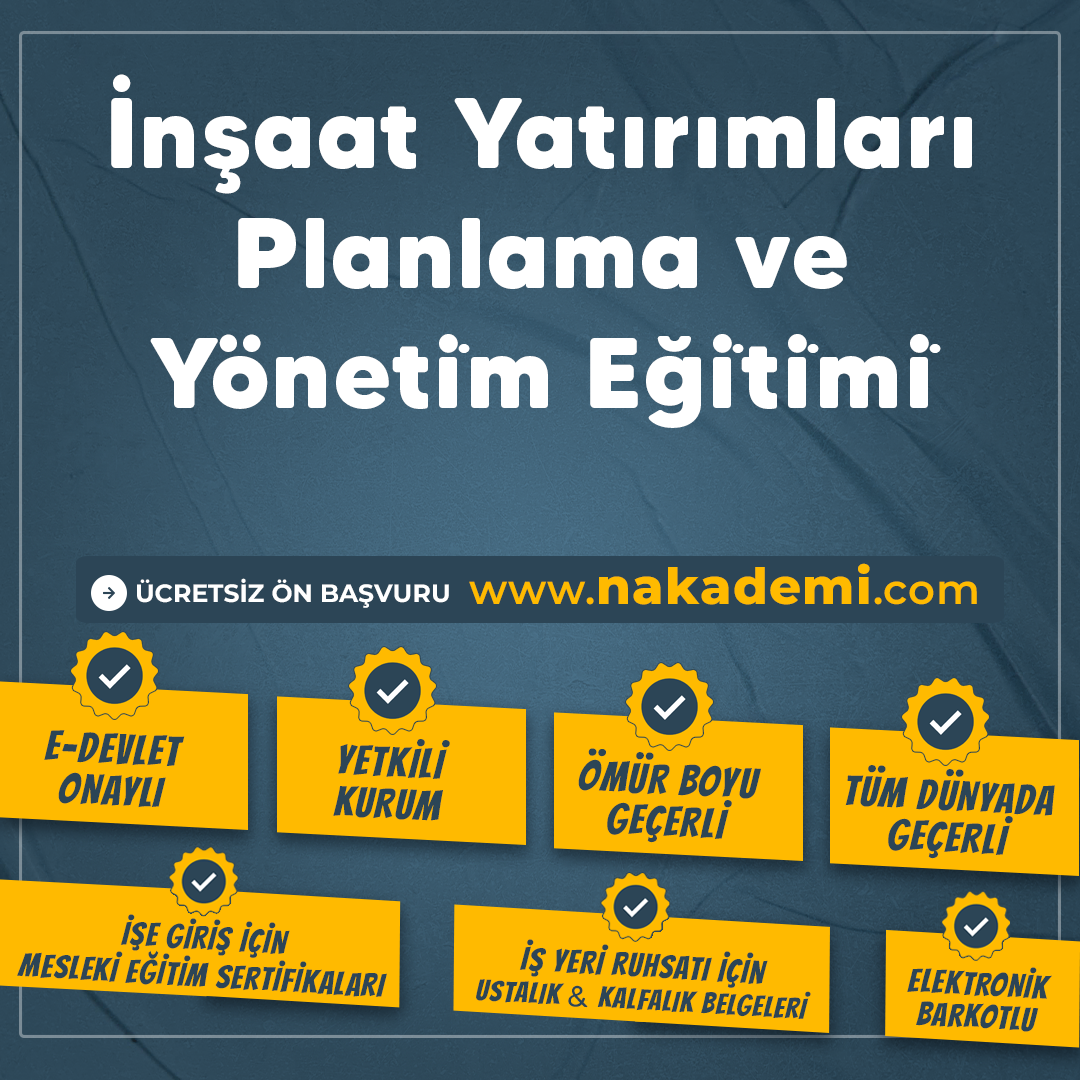 İnşaat Yatırımları Planlama ve Yöneti̇m Eği̇ti̇mi̇