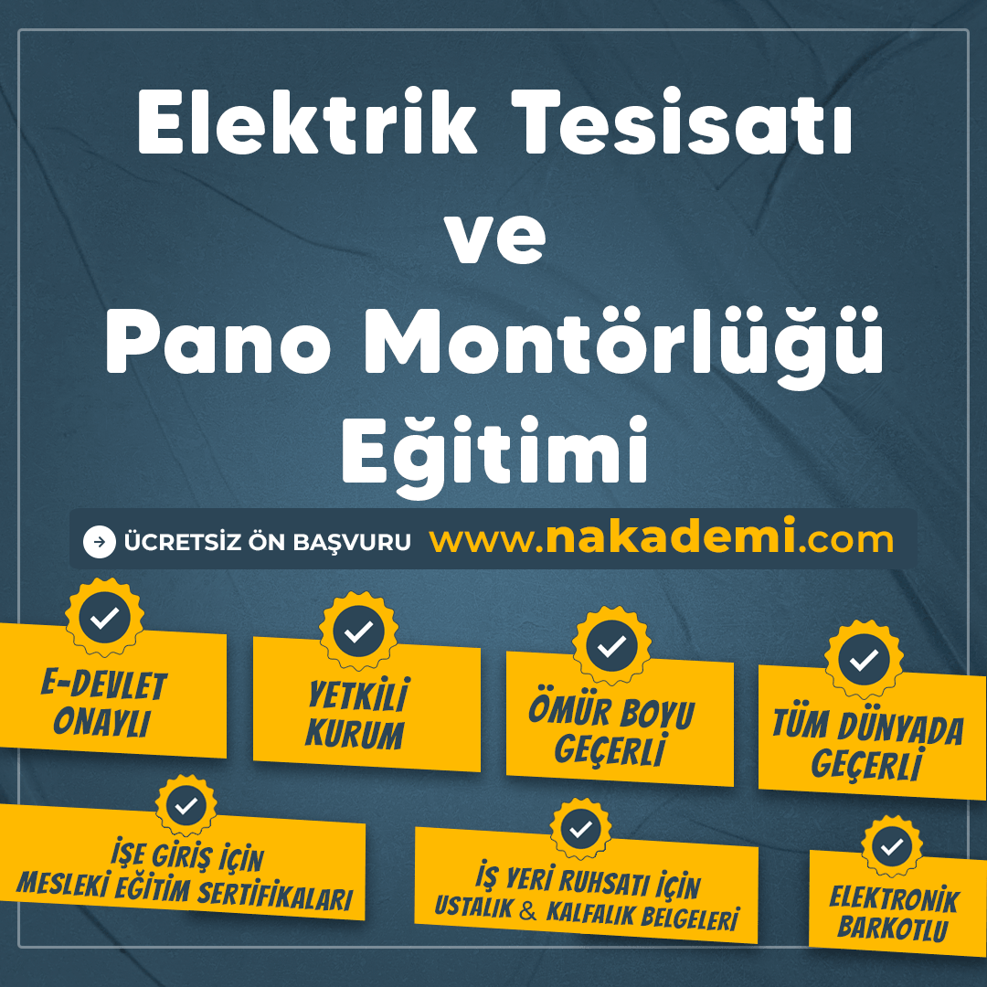 Elektrik Tesisatı ve Pano Montörlüğü Eğitimi