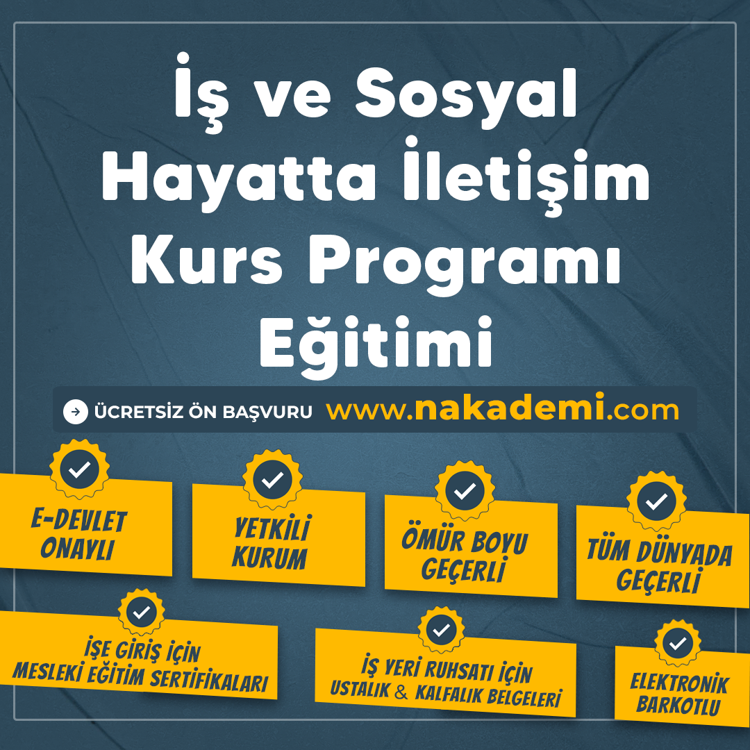İş ve Sosyal Hayatta İletişim Kurs Programı Eğitimi