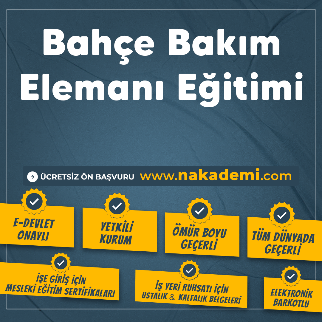 Bahçe Bakım Elemanı Eğitimi