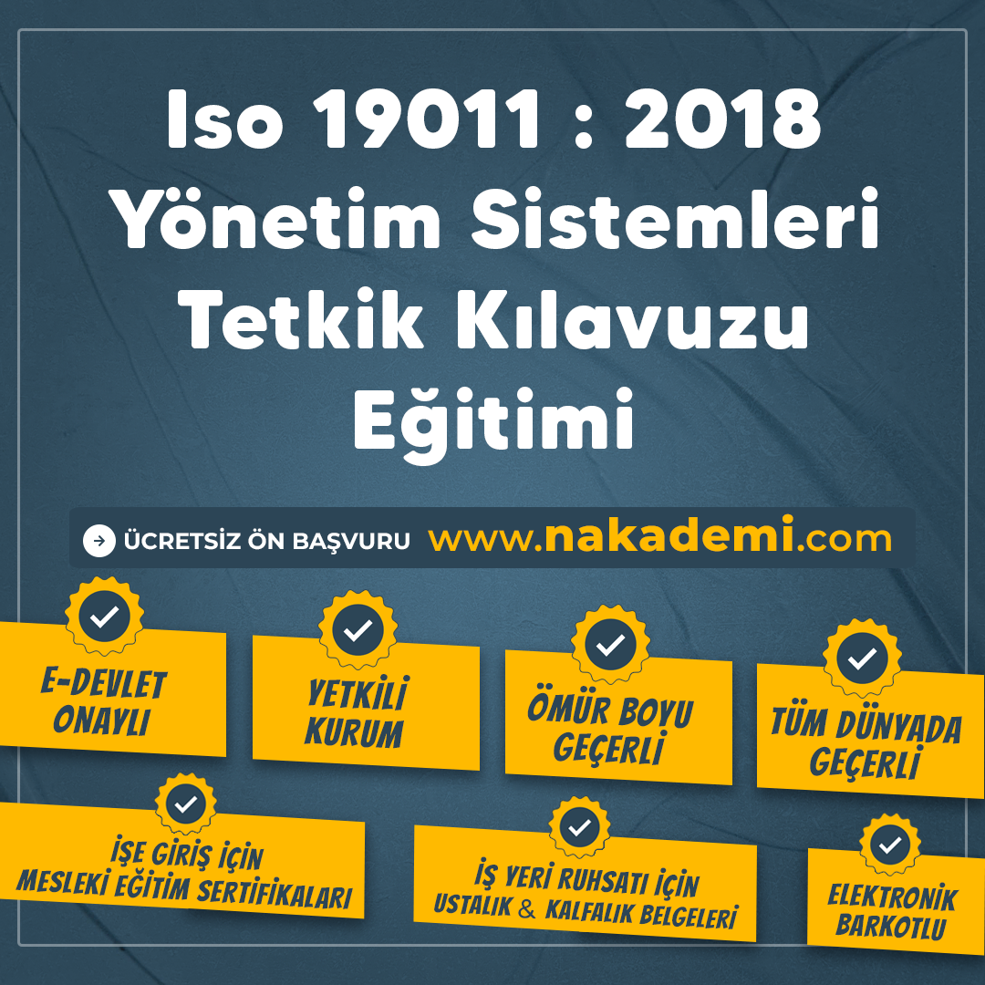 Iso 19011 2018 Yönetim Sistemleri Tetkik Kılavuzu Eğitimi Iso 19011 2018 Yönetim Sistemleri Tetkik Kılavuzu Eğitimi